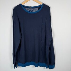 Ted Baker London Men's Classic Basic Crew Neck Sweater Light Blue Trim Casual XL